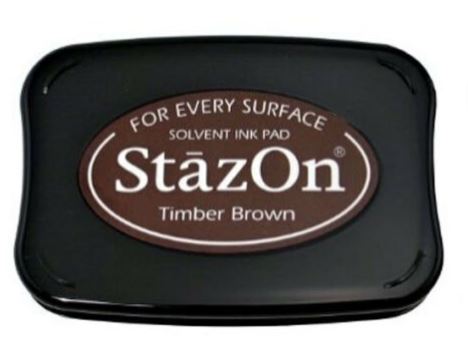 דיו יבש StazOn Solvent Ink Pad - Timber Brown